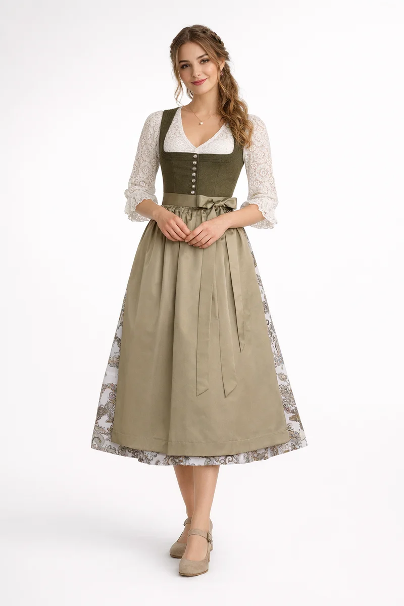 Spitzen-Dirndlbluse mit weitem Arm
