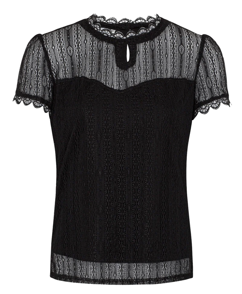 Trachtenbluse, Spieth & Wensky, Nelly, Spitze, schwarz, Gr. 38