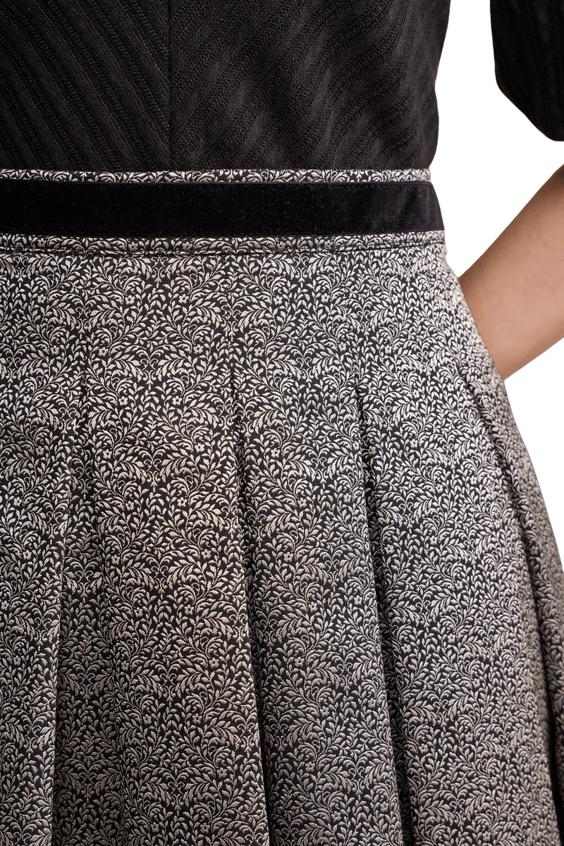 Trachten Rock Midi, Brook, silber, grau Krüger Collections 70 cm, große Größen