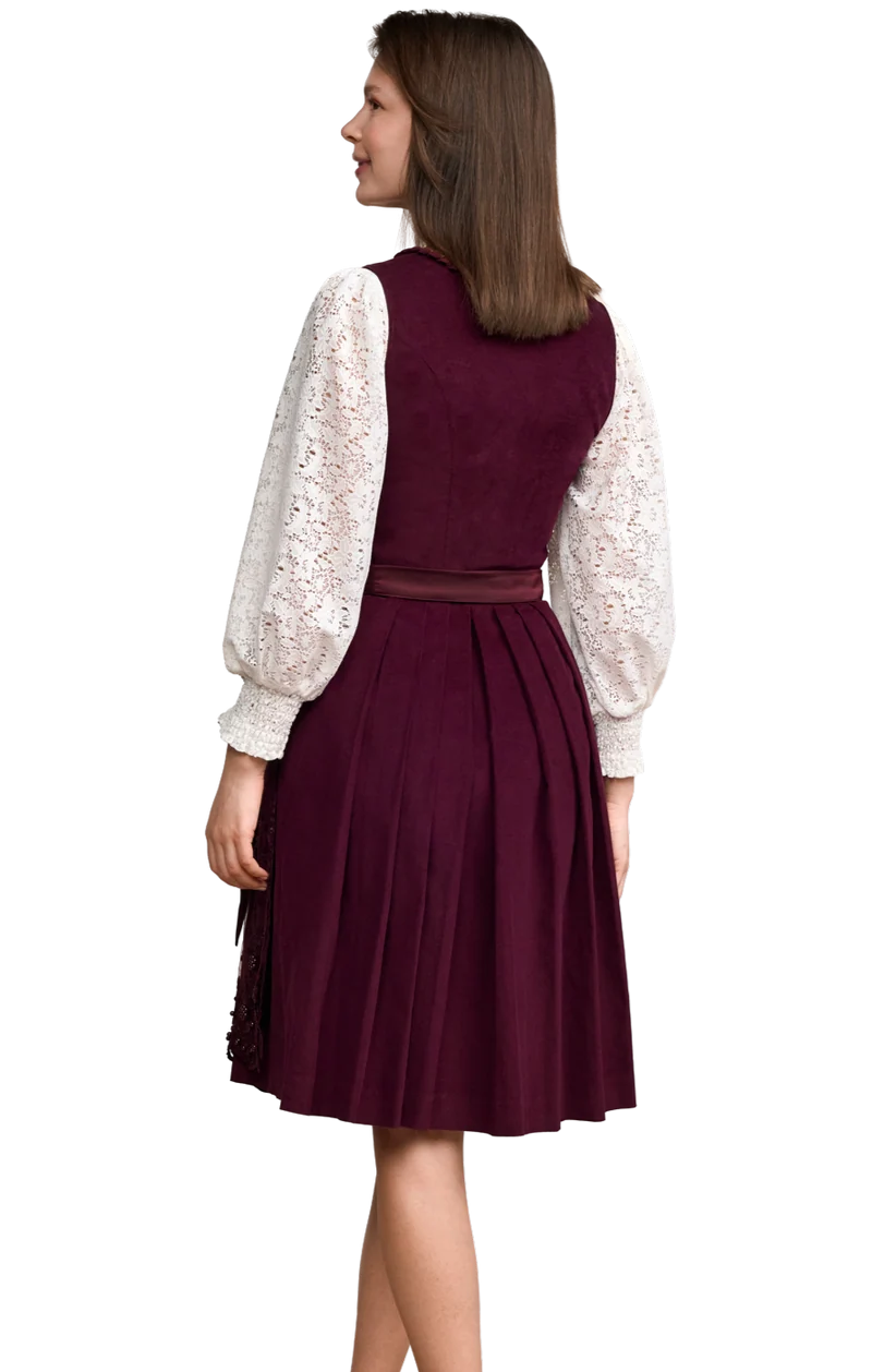 Dirndl Krüger Madl, Betty, 60 cm, bordeaux, pink