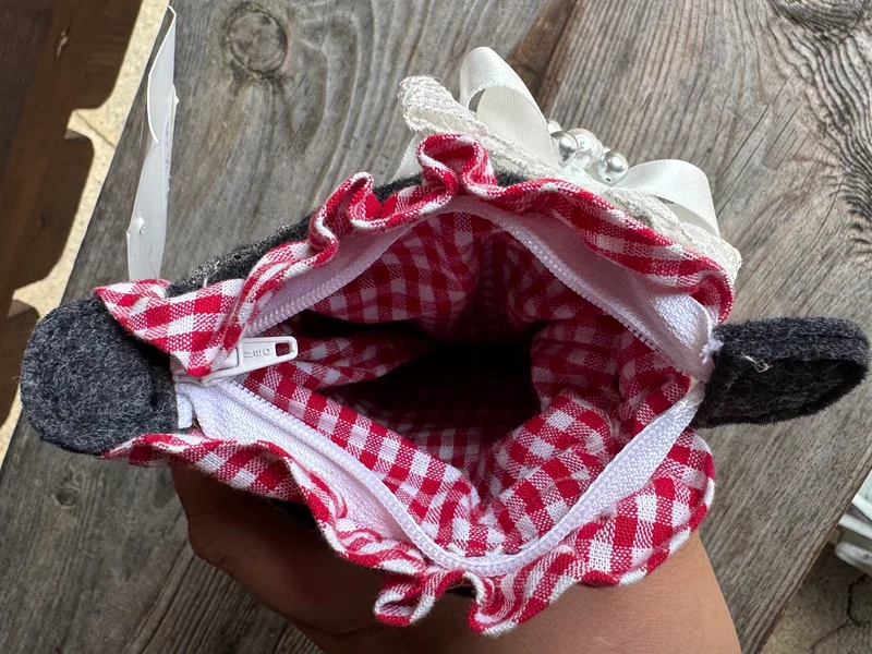 Gürteltasche, Schürzentasche, Filz, grau
