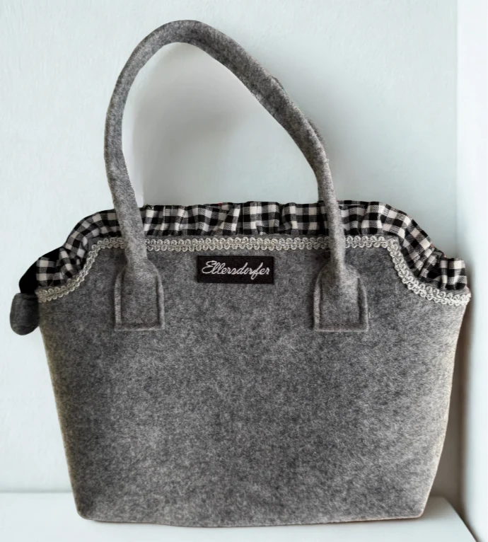 Handtasche, Filz, Ellersdorfer, Design, grau, Hirsch
