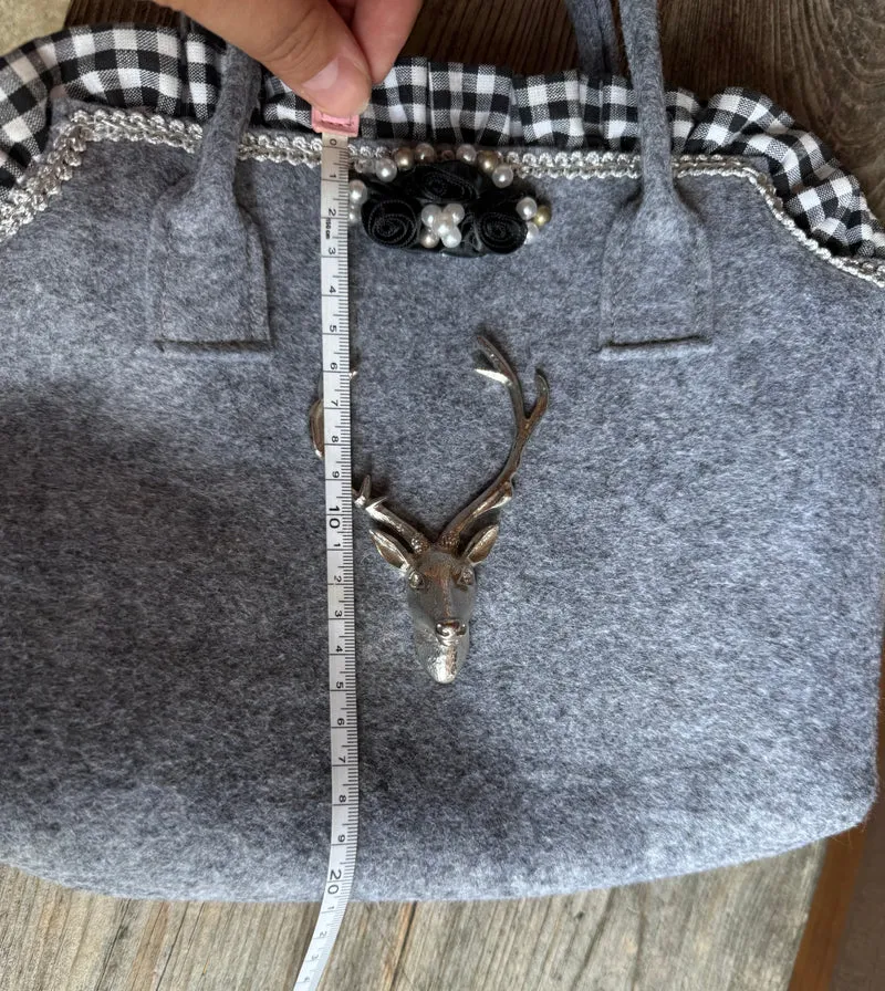Handtasche, Filz, Ellersdorfer, Design, grau, Hirsch
