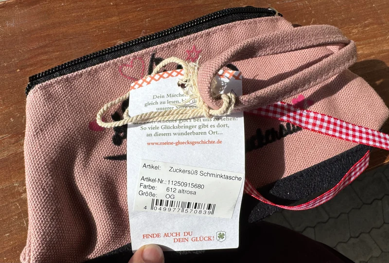 Schminktasche, Federmäppchen rosa, Canvas, Zuckersüß