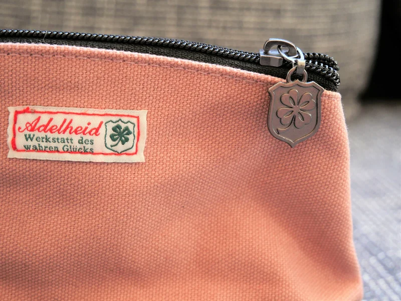 Schminktasche, Federmäppchen rosa, Canvas, Zuckersüß