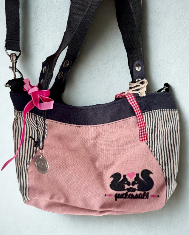 Handtasche, Umhängetasche, rosa, Canvas, Zuckersüße