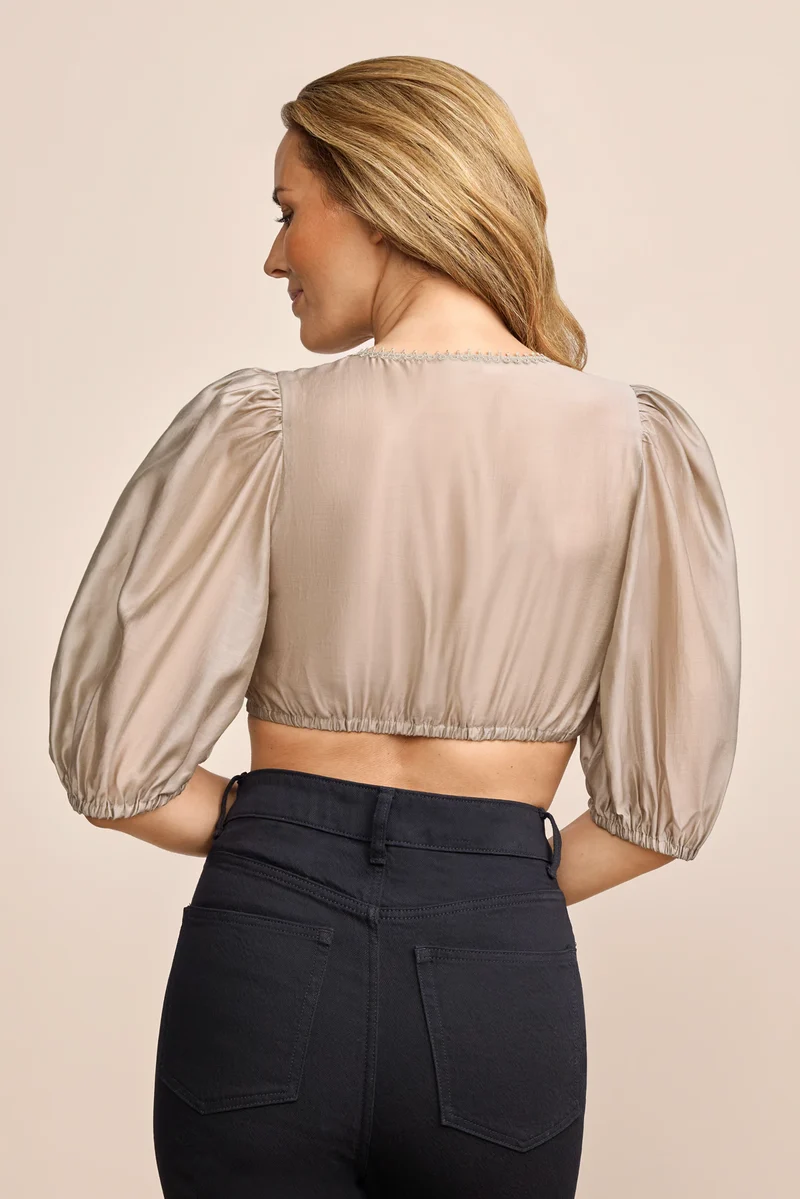 Dirndlbluse Krüger Collection Mele Schilf