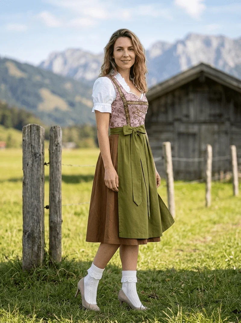 Dirndl Set Astrid rosé