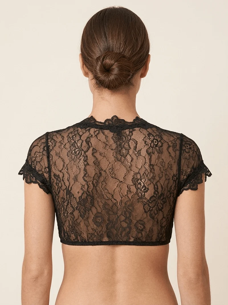 Dirndlbluse Alika schwarz