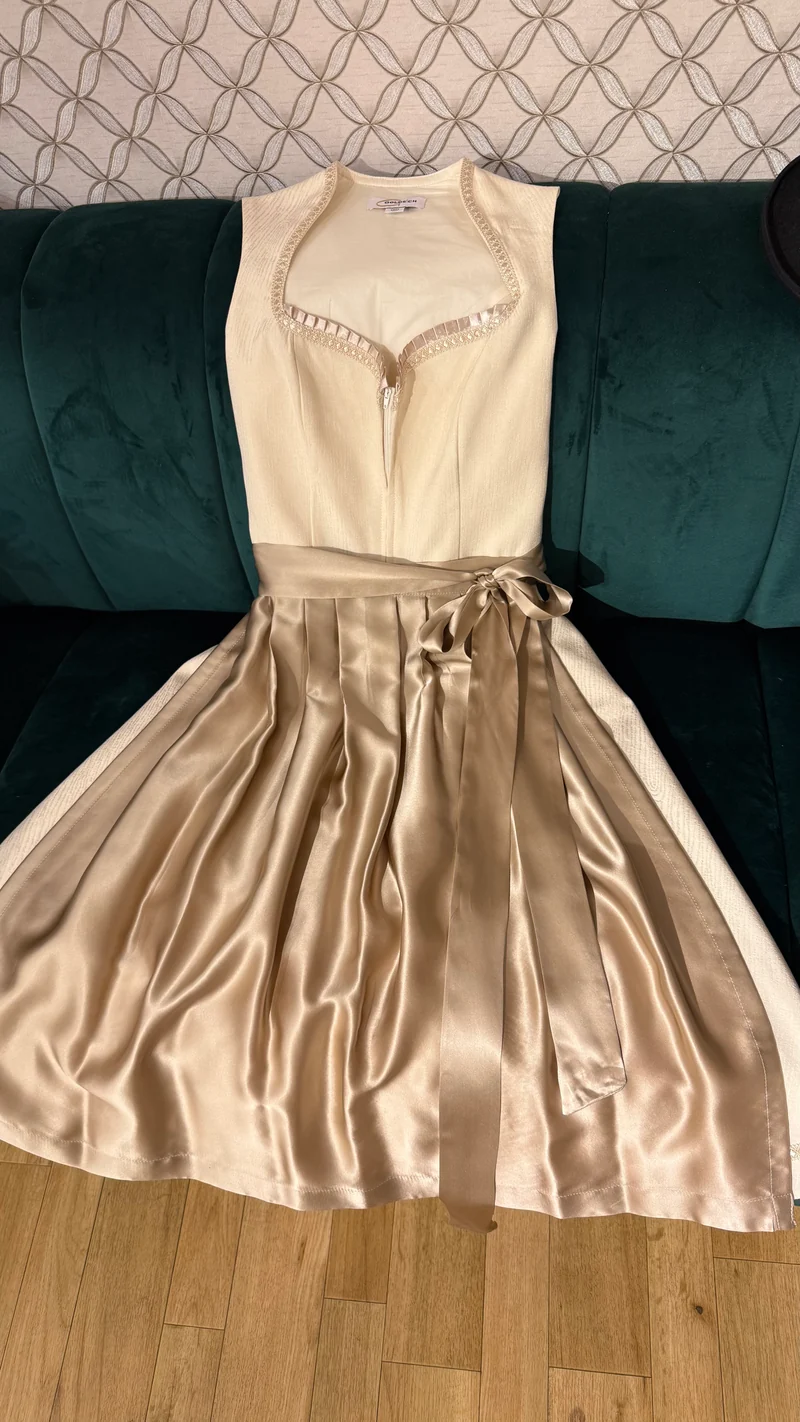 Dirndl Goldstich creme/beige 72cm