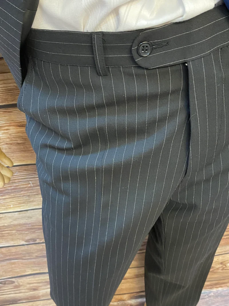 20er Jahre Herren Outfit Gr. 52 Nadelstreifen mit Weste