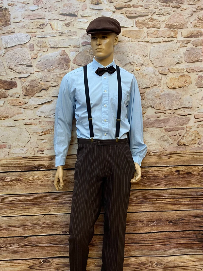 20er Jahre Herren Outfit Vintage mit Nadelstreifenhose Gr. 102