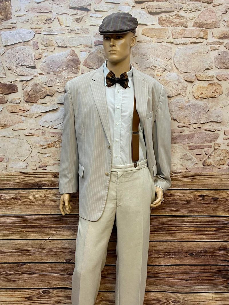 20er Jahre Herren Outfit Vintage Gr. 60 mit Schiebermütze