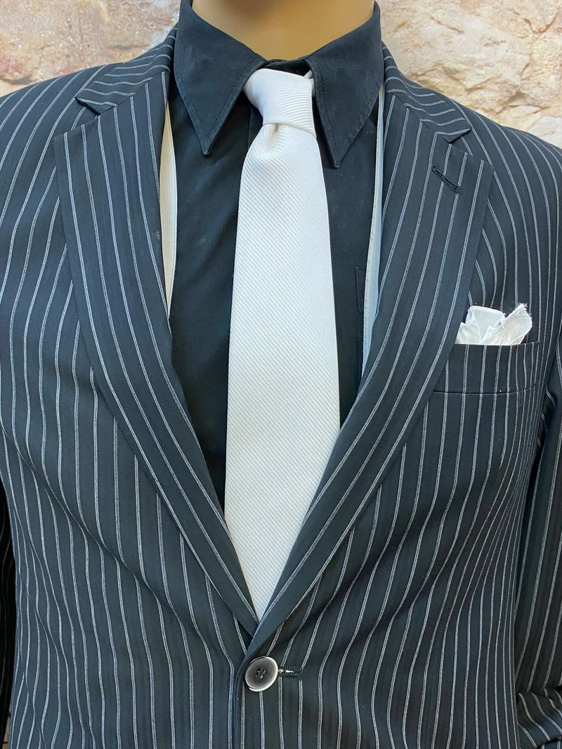 20er Jahre Herren Nadelstreifenanzug Gr. 50/52 mit Accessoires