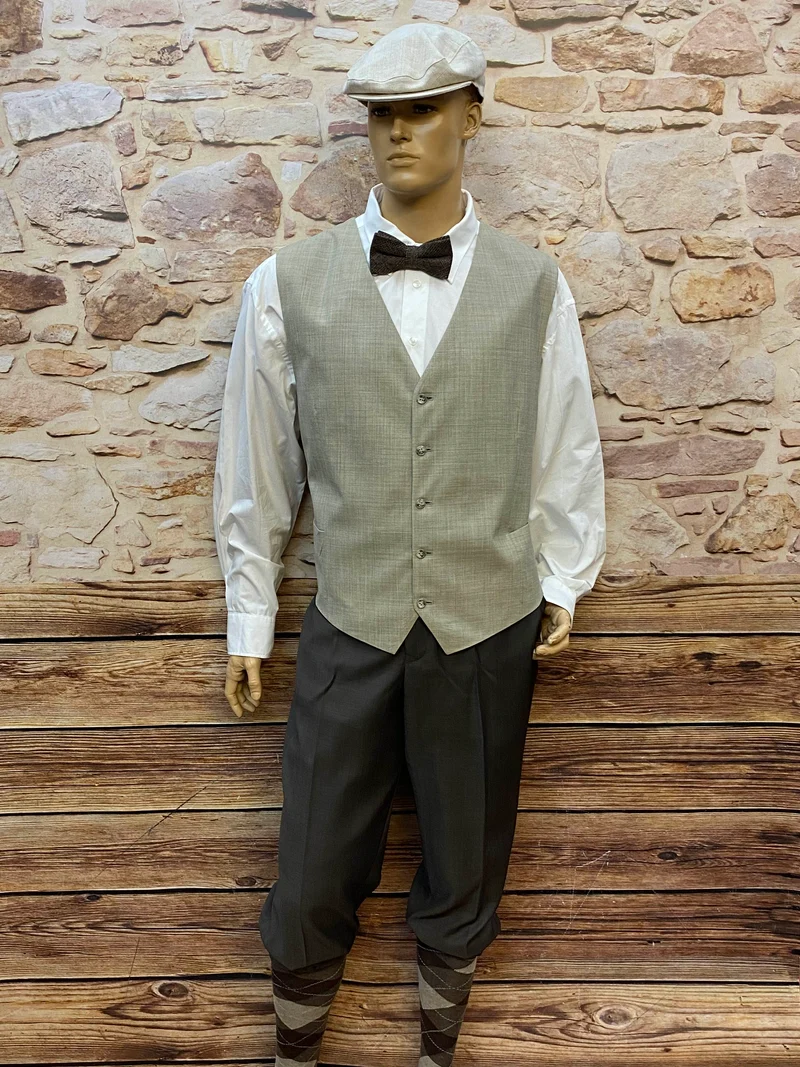 20er Jahre Herren Kostüm Gr. 60 / 4XL – Schurwollhose