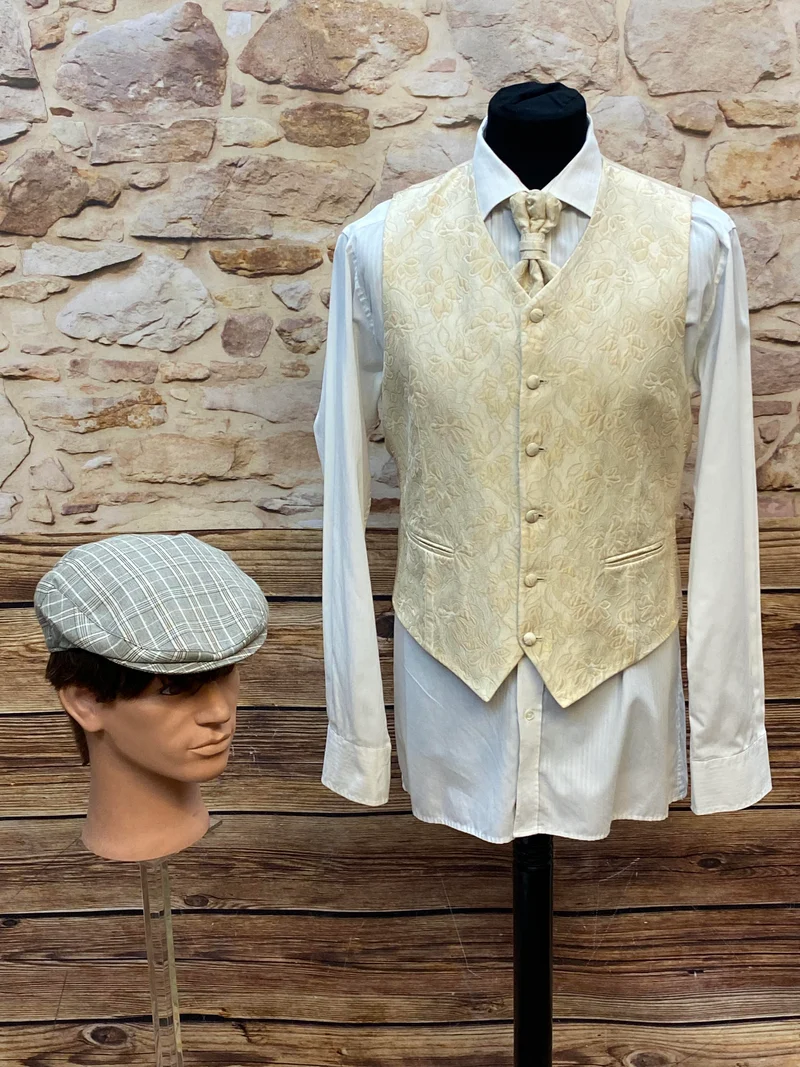 20er Jahre Herren Outfit Gr. 50 – Wilvorst Weste & Schiebermütze