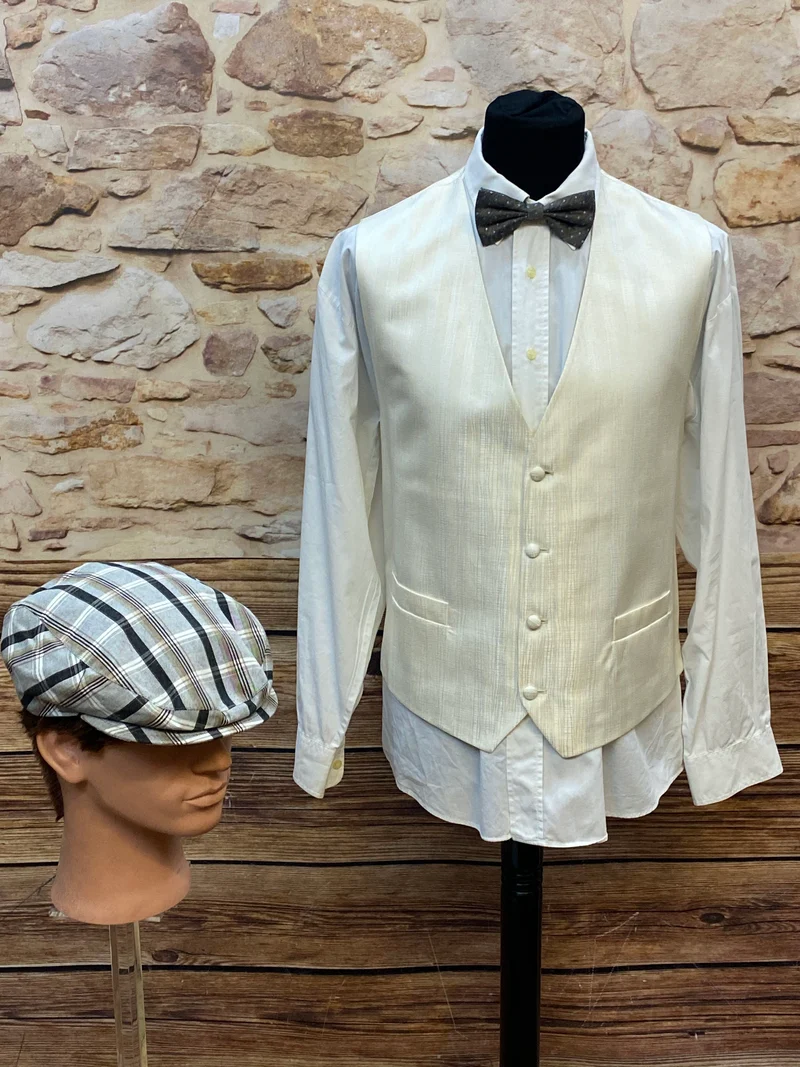 20er Jahre Herren Outfit Gr. 56 – Weste & Schiebermütze