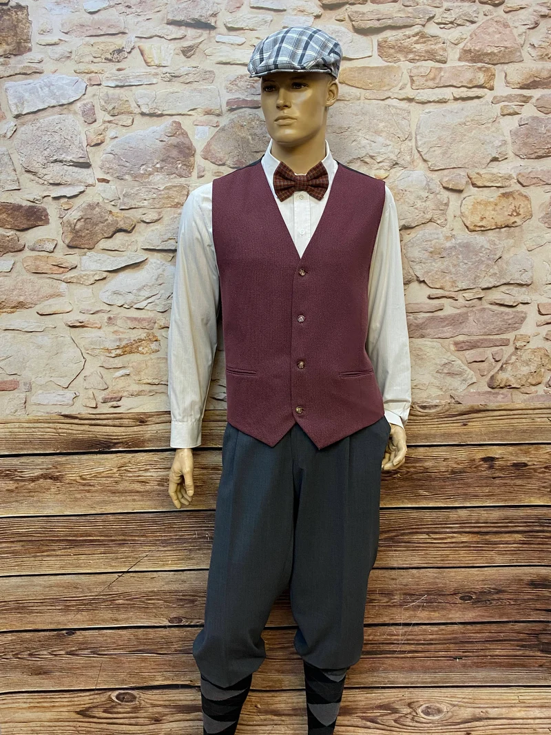 20er Jahre Herren Outfit Gr. 58 mit Weste