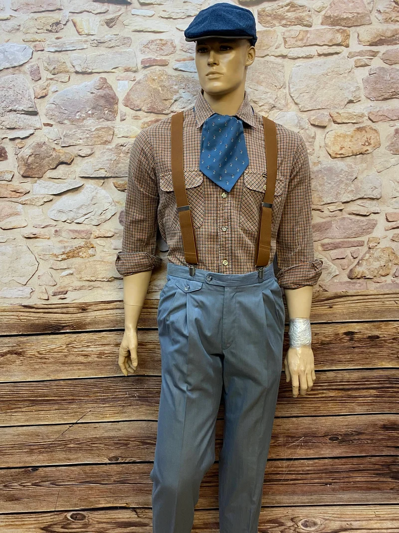 20er Jahre Herren Outfit Gr. 50 mit Hosenträgern
