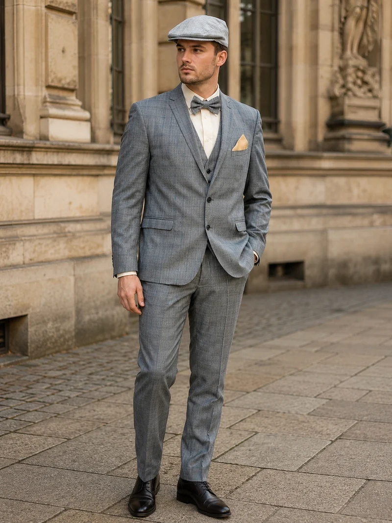 20er Jahre Herren Outfit Gr. 52 – Anzug, Weste & Fliege