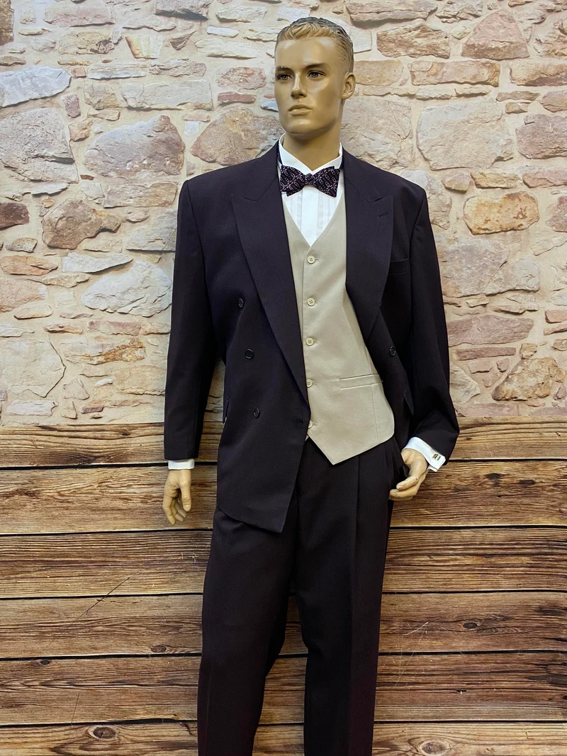 20er Jahre Herren Outfit Gr. 28 – Anzug, Weste & Fliege