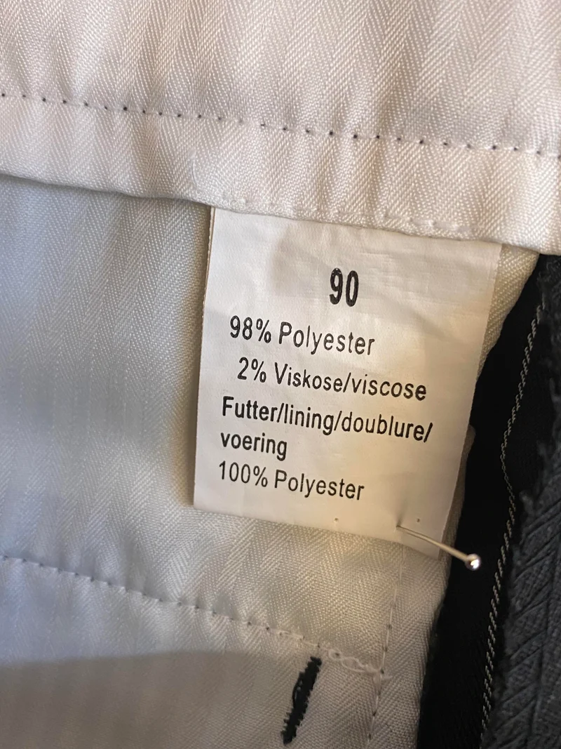 20er Jahre Herren Outfit Gr. 90 – Nadelstreifen Schwarz-Weiß