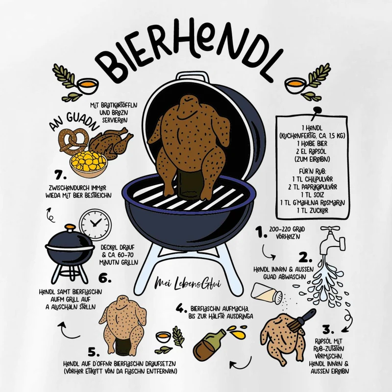 Damen Rezept T-Shirt "Bierhendl"