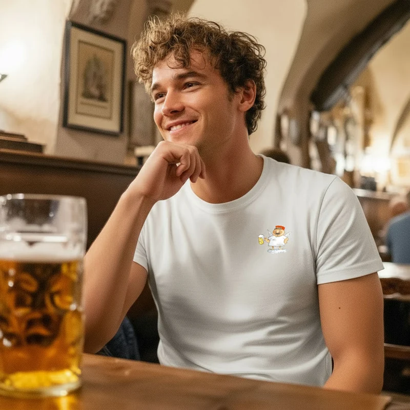 Engel Aloisius Herren T-Shirt "A Bier sag i"