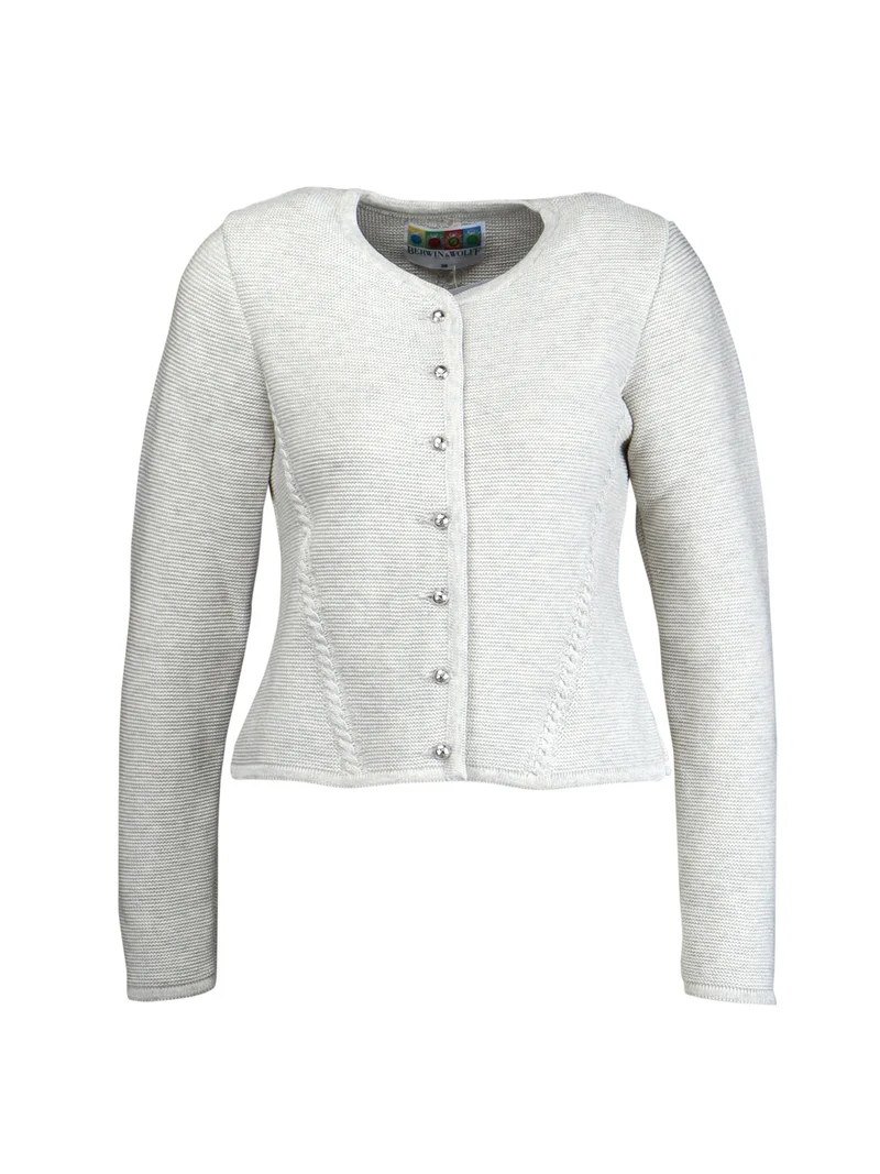 Klassische Strickjacke mit rundem Ausschnitt
