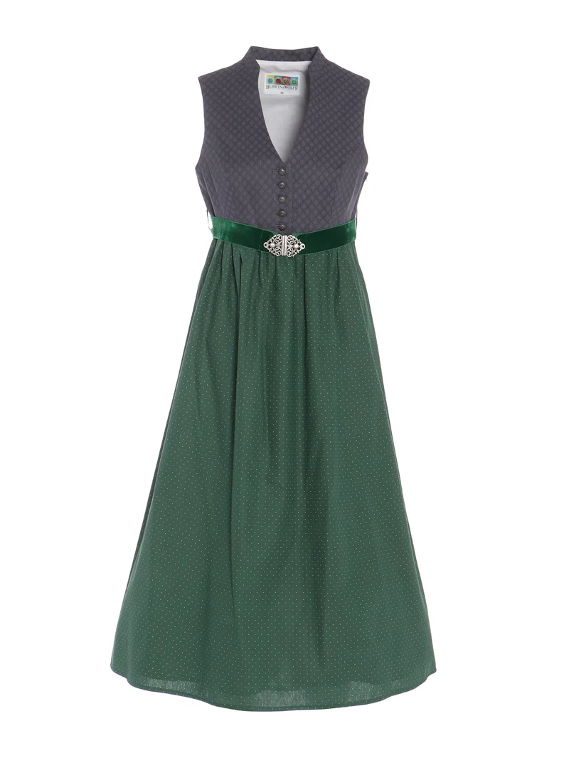 Elegantes Umstandsdirndl mit Stehkragen & Gürtel