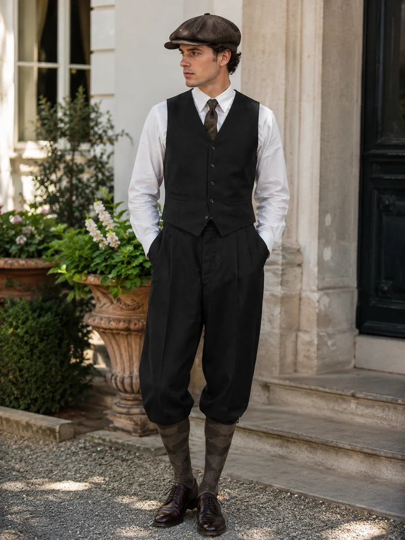 20er Jahre Knickerbocker Hose Gr. 50 dunkelgrau