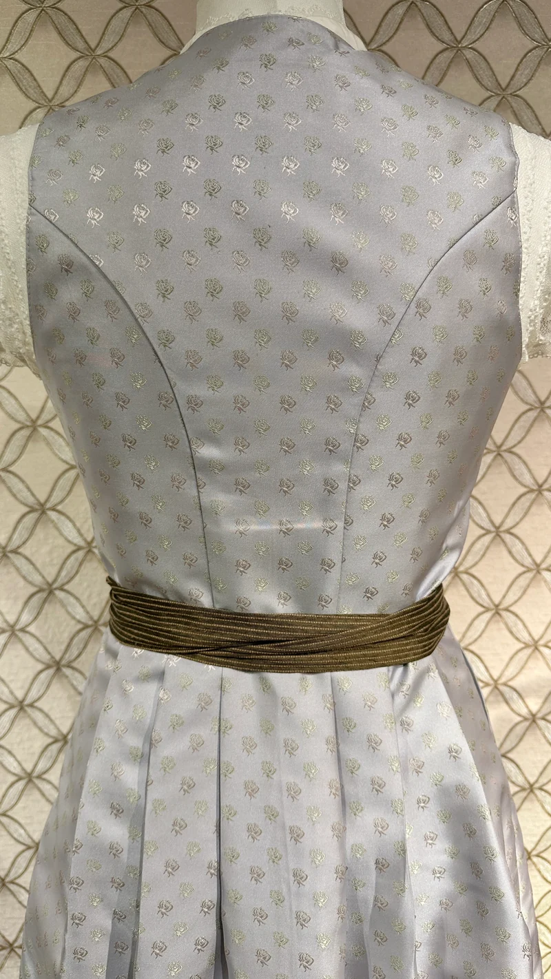 Dirndl Goldstich eisblau 75cm