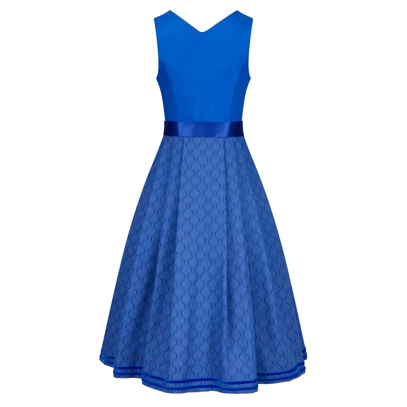 Leinendirndl Nele Royalblau