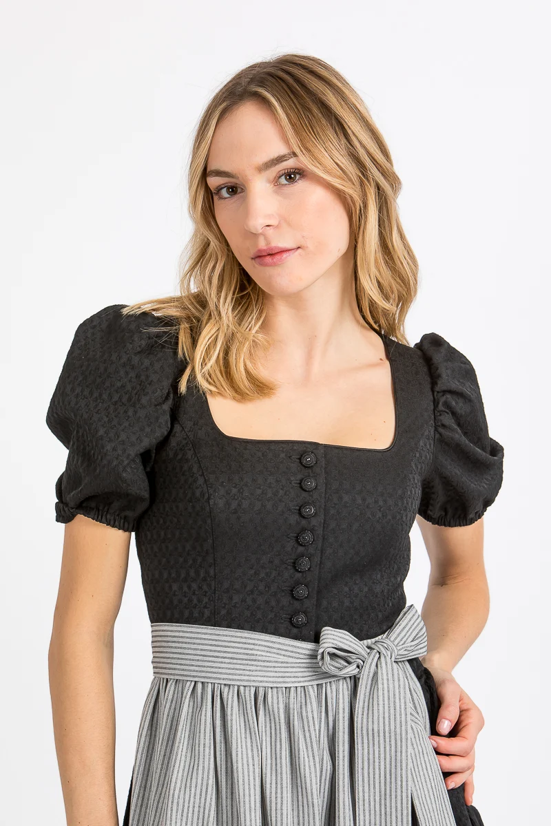 Almliebe Ärmeldirndl Rosmarie schwarz