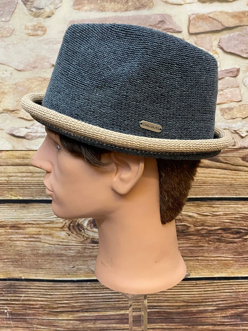 Chillouts Herren Hut grau beige Gr. L–XL