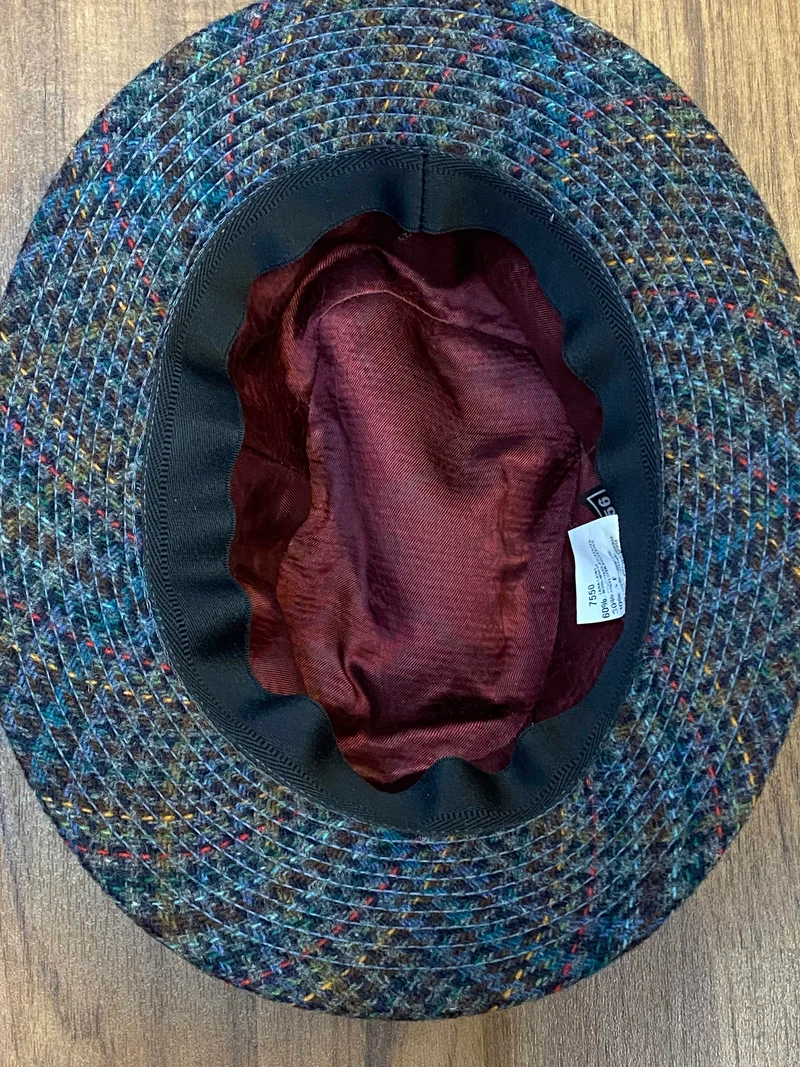 Vintage Herren Hut kariert Gr. 56