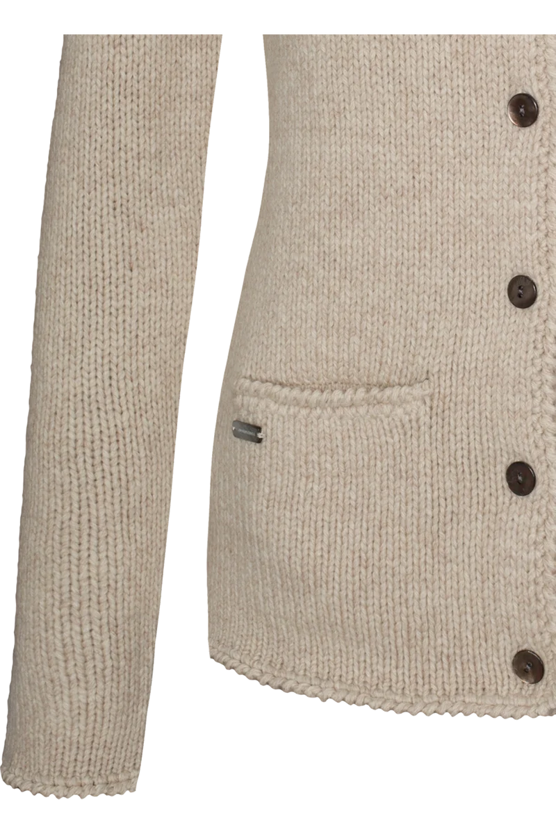 Damen Strickjacke mit Wolle - beige