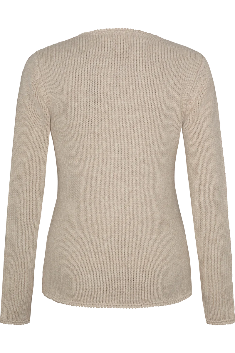 Damen Strickjacke mit Wolle - beige