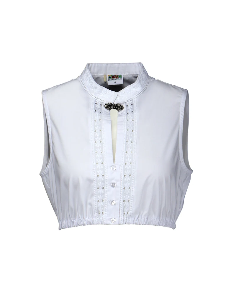 Dirndlbluse ohne Arm mit Spitze
