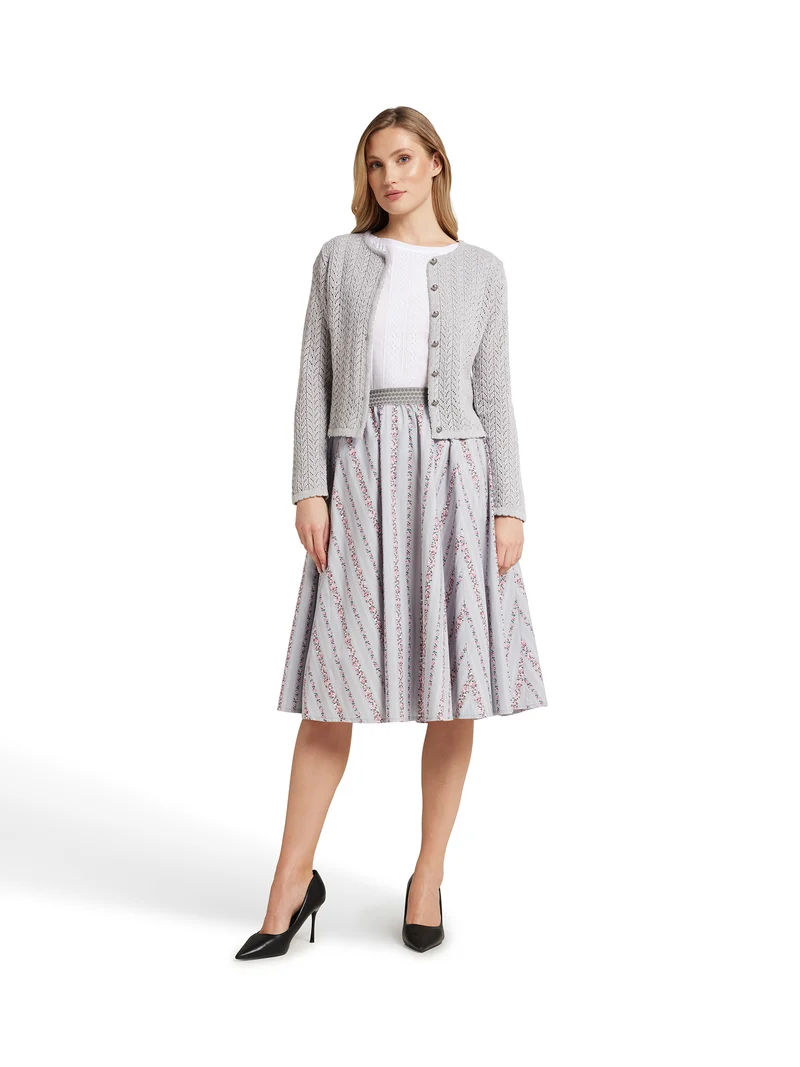 Strickjacke mit Ajourmuster