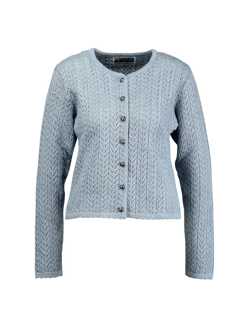 Strickjacke mit Ajourmuster