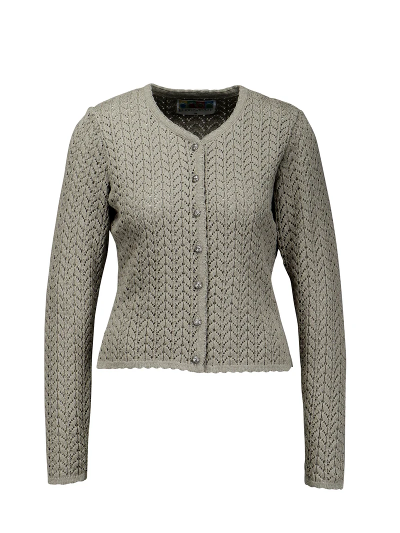 Strickjacke mit Ajourmuster