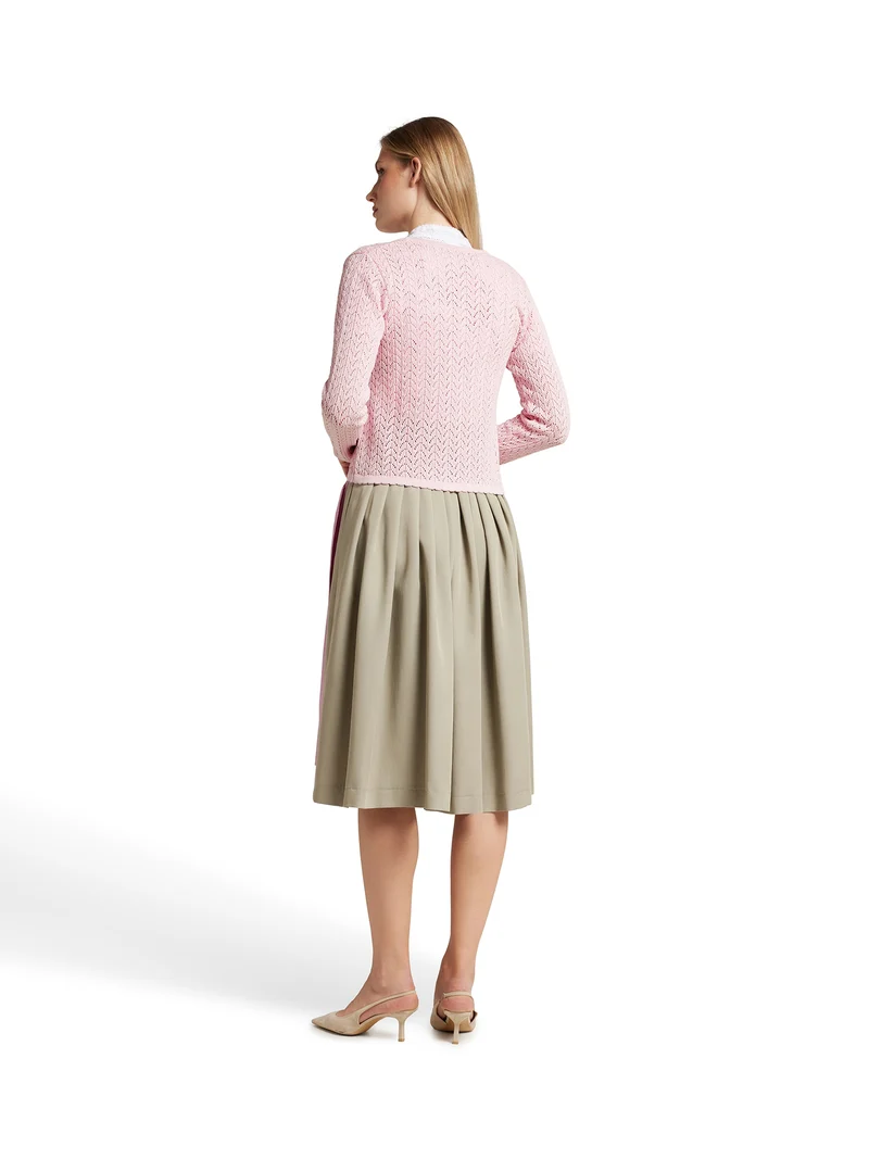 Strickjacke mit Ajourmuster