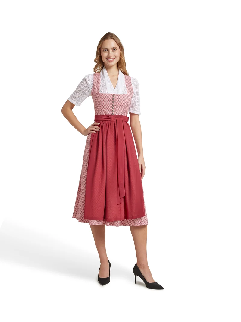 Spitzen-Dirndlbluse mit Schalkragen