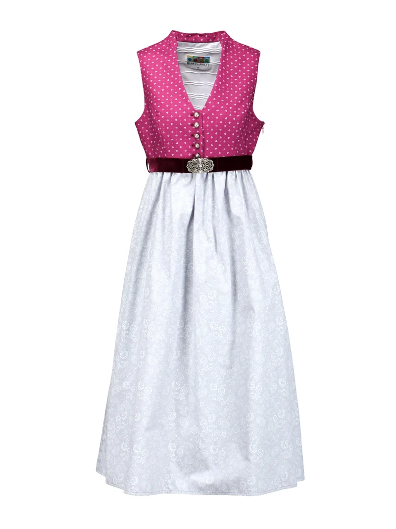 Schlichtes Umstands-Dirndl mit Gürtel