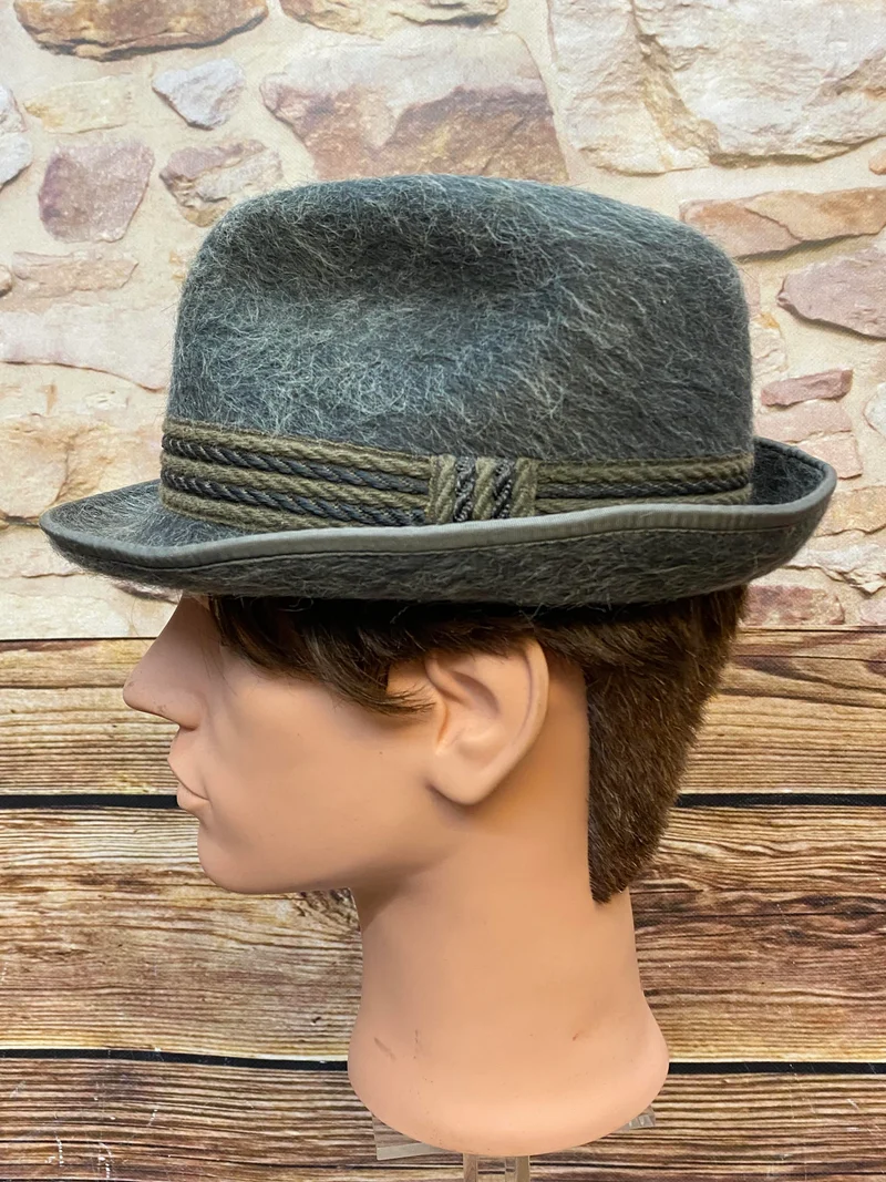 Vintage Herren Hut grau Gr. 56