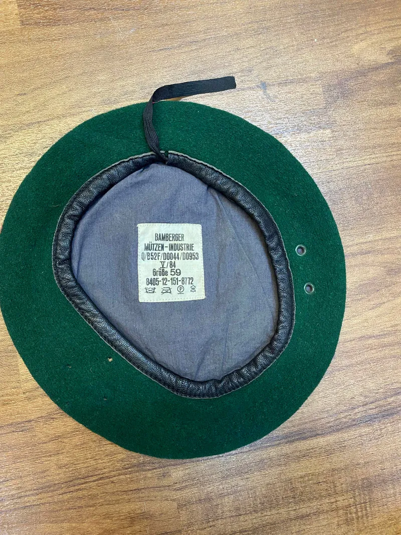 Vintage Uniform-Barett grün Gr. 59