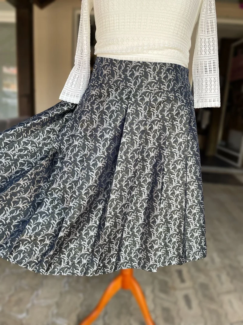 Trachten Rock Midi 60 cm, Emma, grün silber, Spieth & Wensky