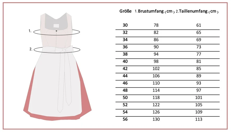 Dirndl Alpenfee, Elisa rot 70 cm, Große Größen