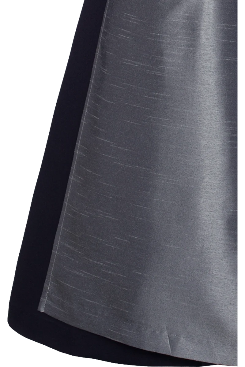 Langes Jacquarddirndl mit Taftschürze - blau